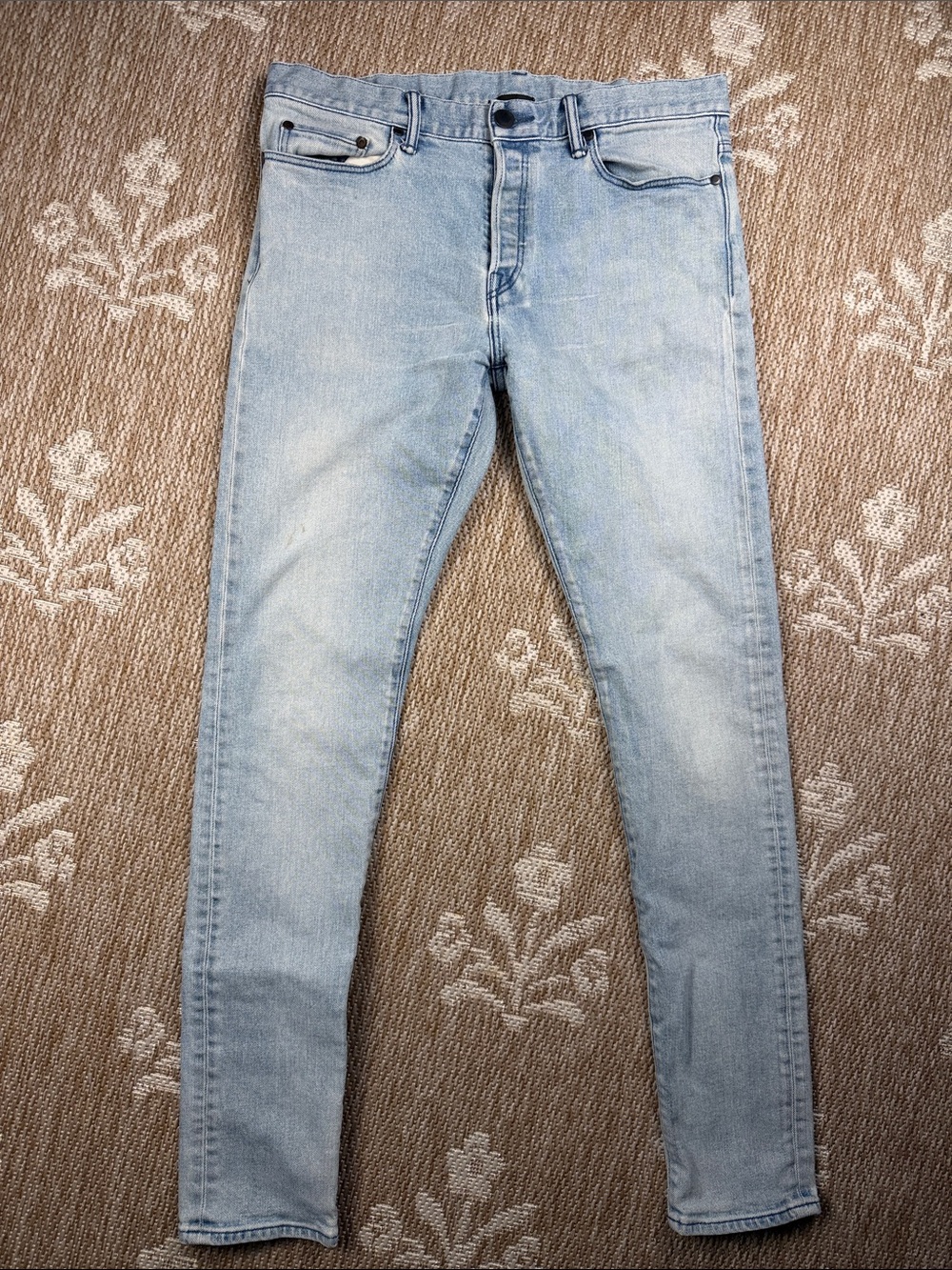 John Elliott Light Wash Skinny Jeans